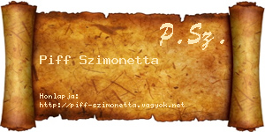 Piff Szimonetta névjegykártya